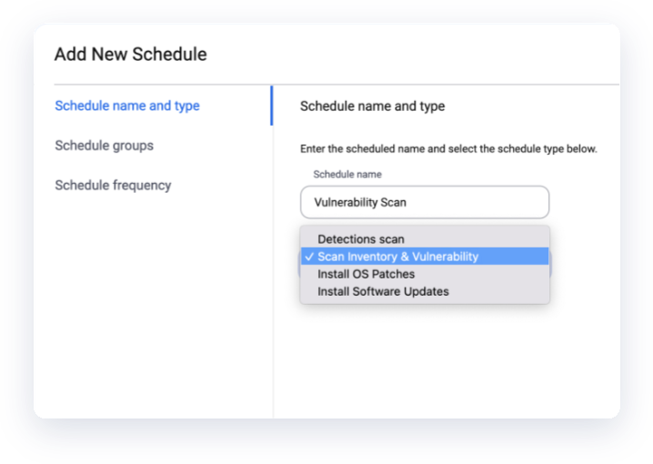 vulnerability scan scheduler